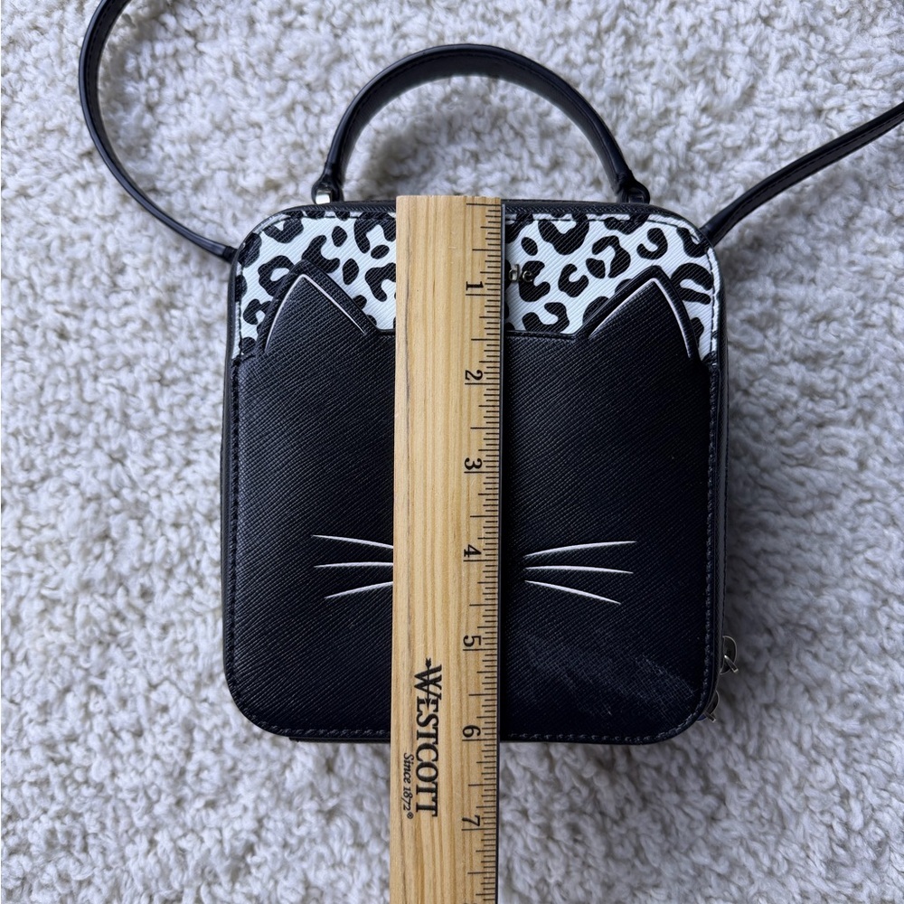 Kate Spade Daisy Vanity Meow Crossbody Bag Black - Picture 7 of 8